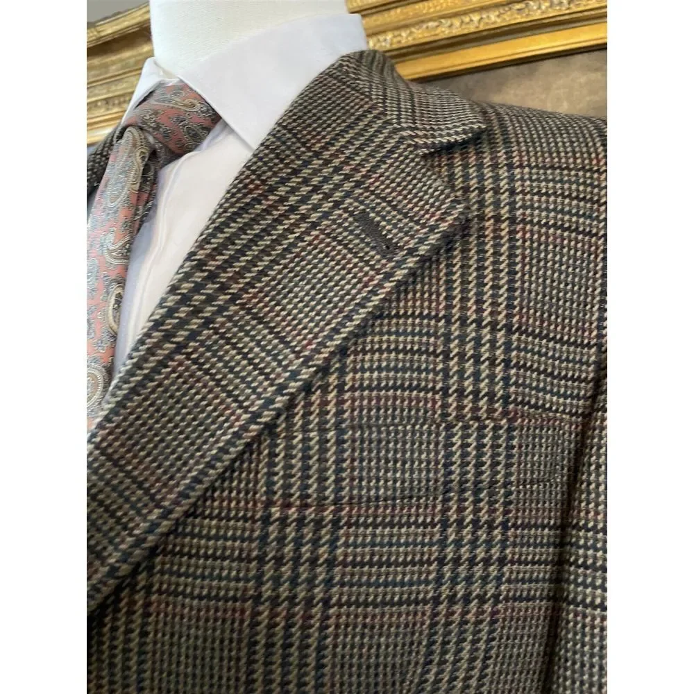 VTG‎ Tommy Hilfiger 40R USA MADE Glen Plaid Wool Tweed 3Btn Blazer Jacket Coat